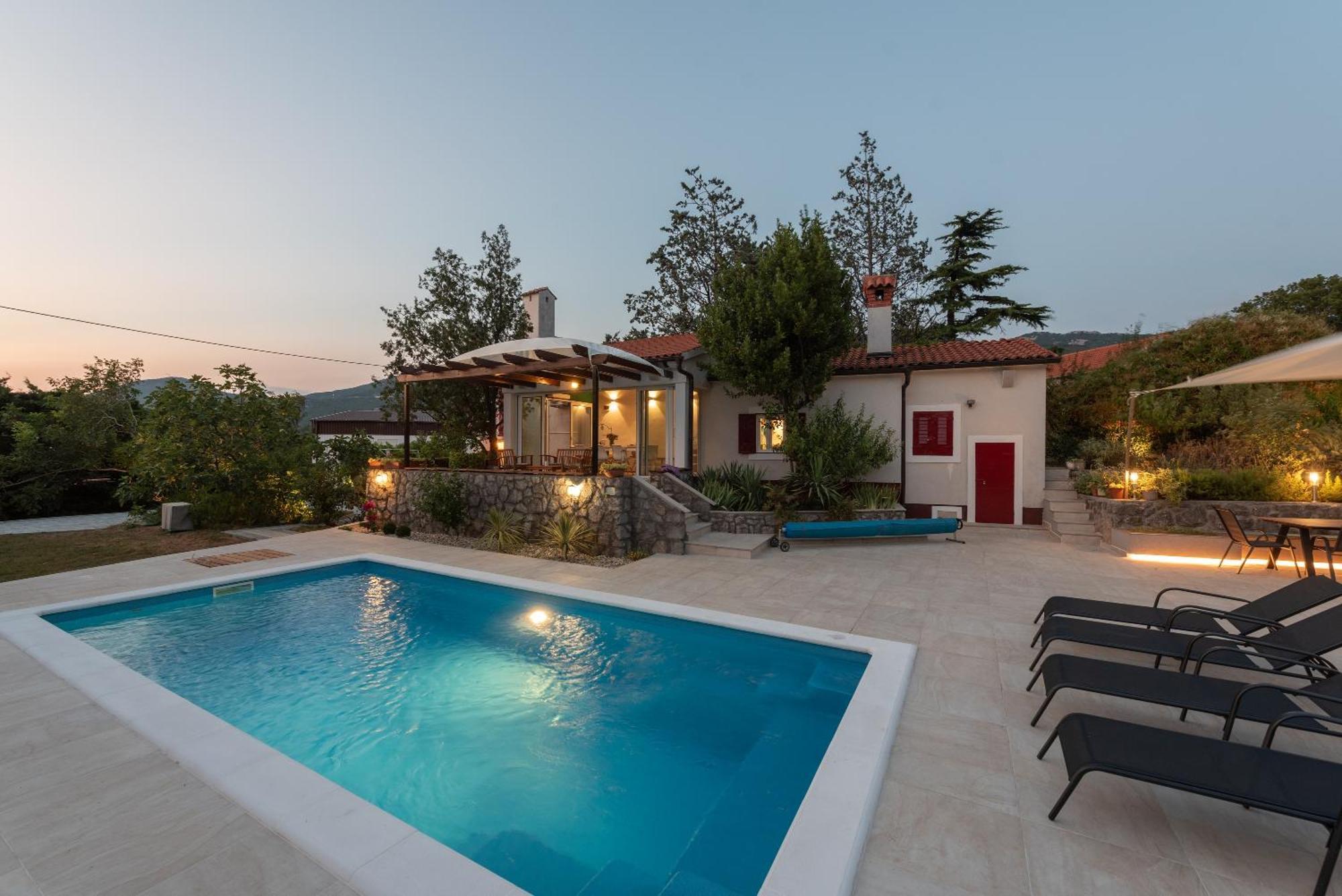Garden Villa Hreljin Bagian luar foto