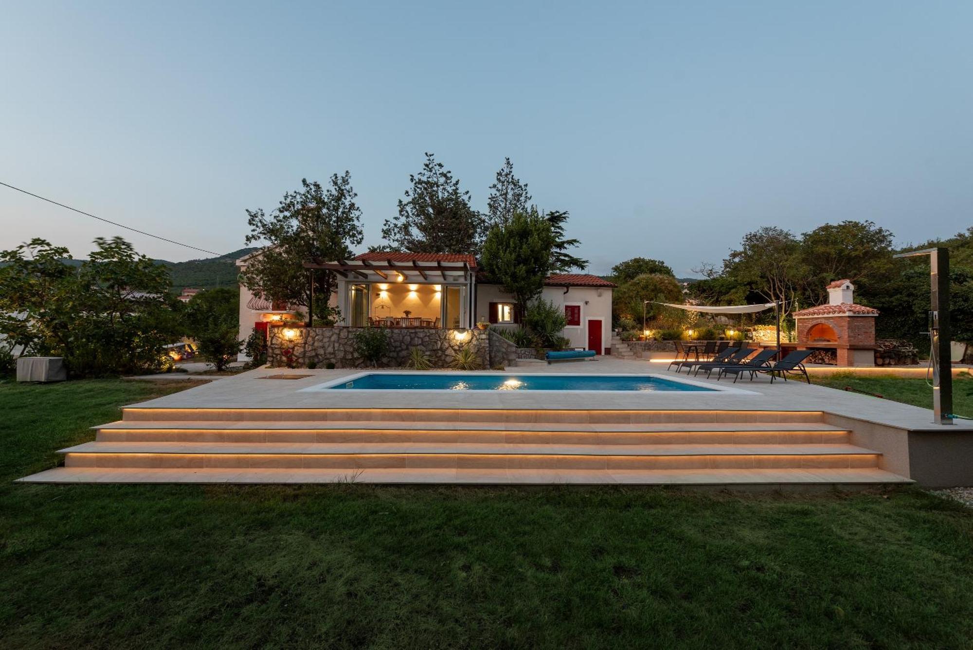 Garden Villa Hreljin Bagian luar foto