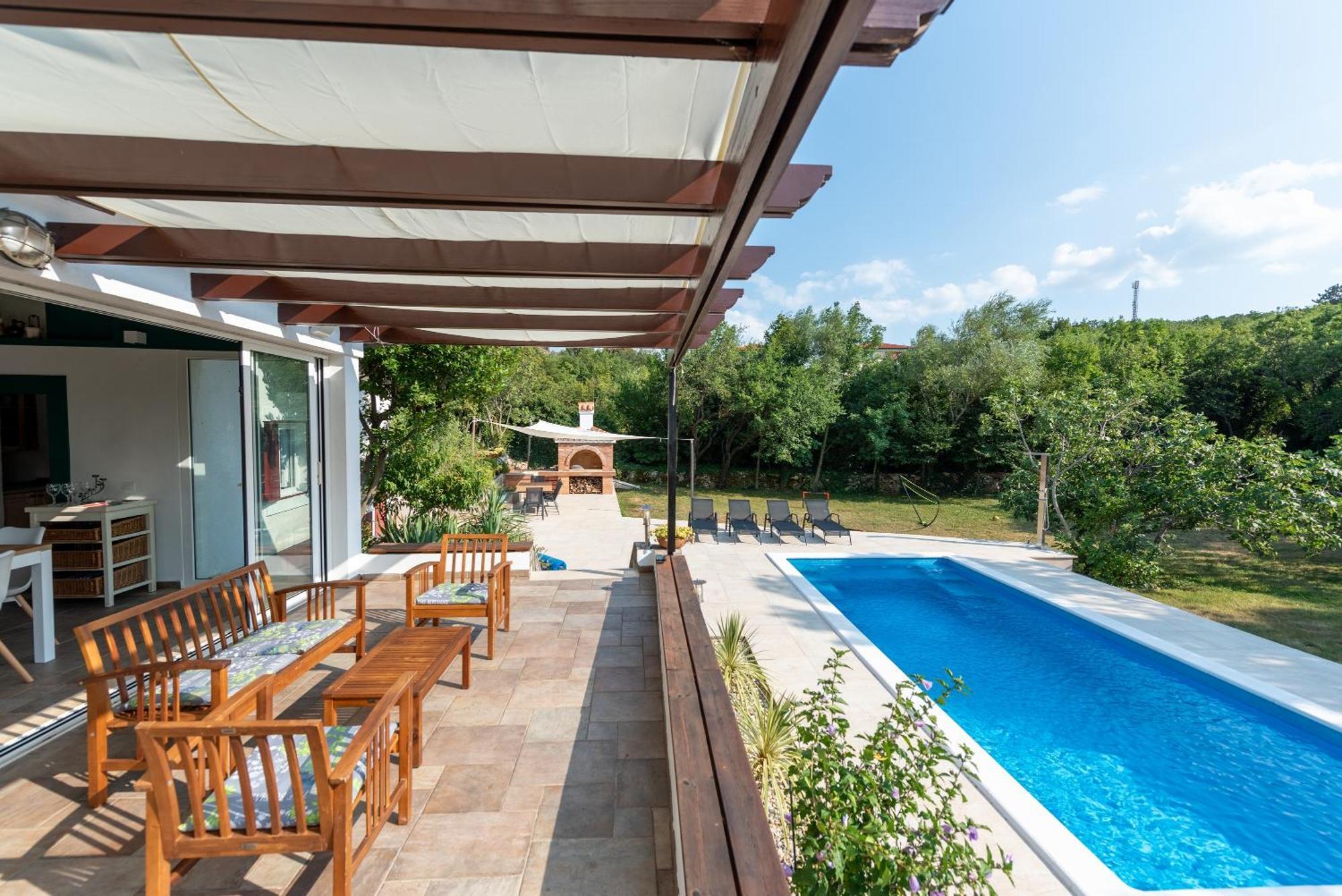 Garden Villa Hreljin Bagian luar foto