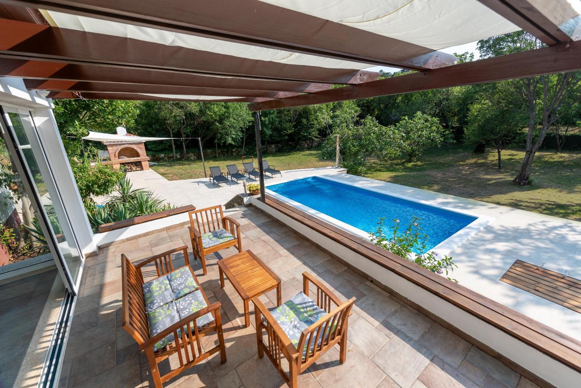 Garden Villa Hreljin Bagian luar foto